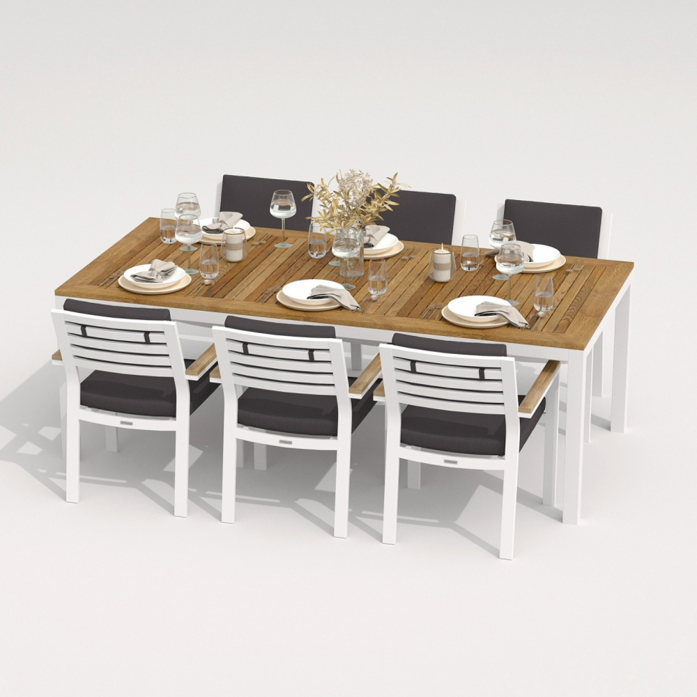 Стул Ideal Patio БОНТА антрацит - белый каркас