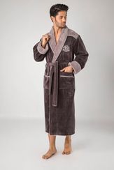 Халат мужской махровый 1225 коричневый Nusa