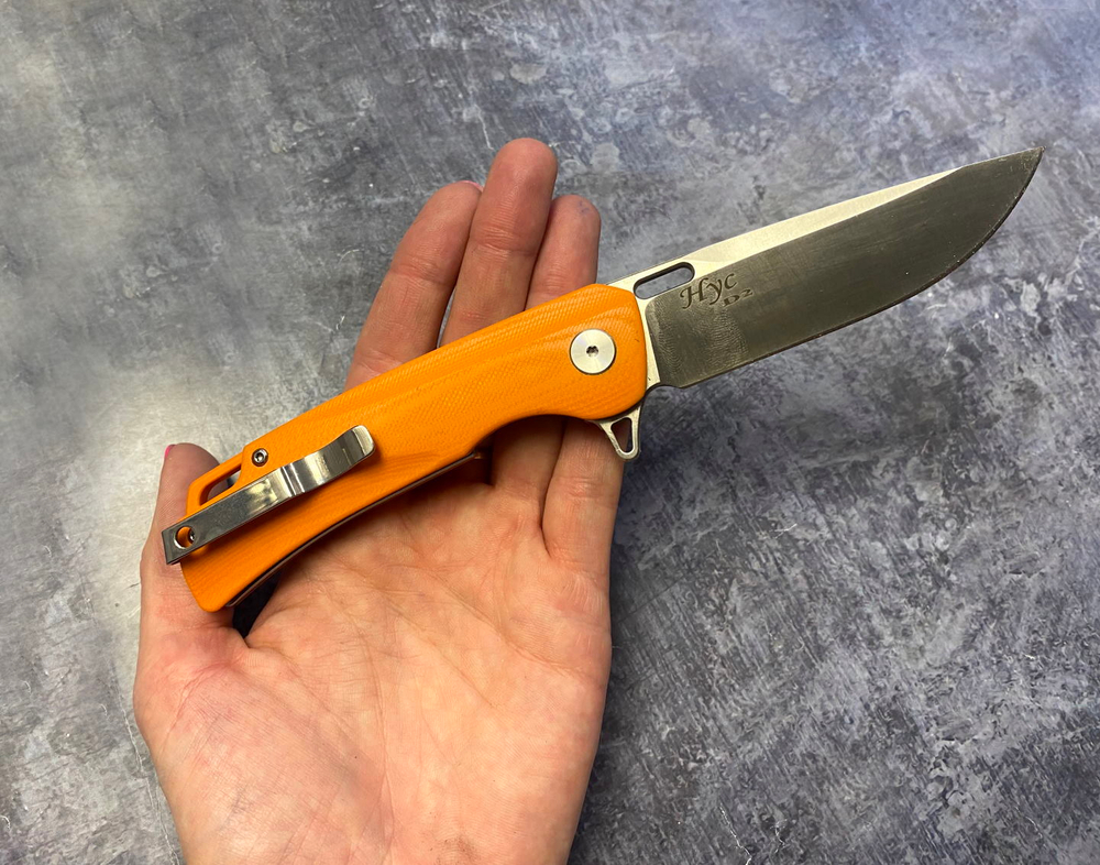 Складной нож Нус Orange, сталь D2, G-10, ТДК Кизляр