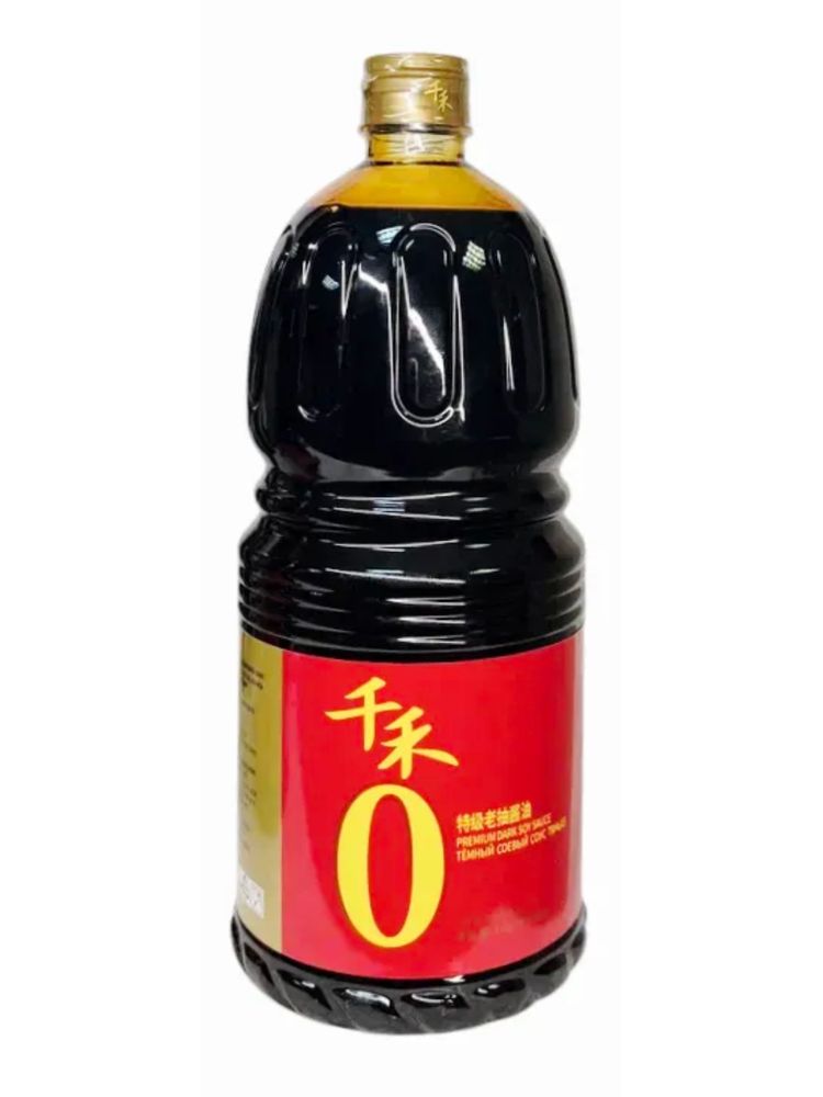 Тёмный соевый соус Qianhe 1,8 л
