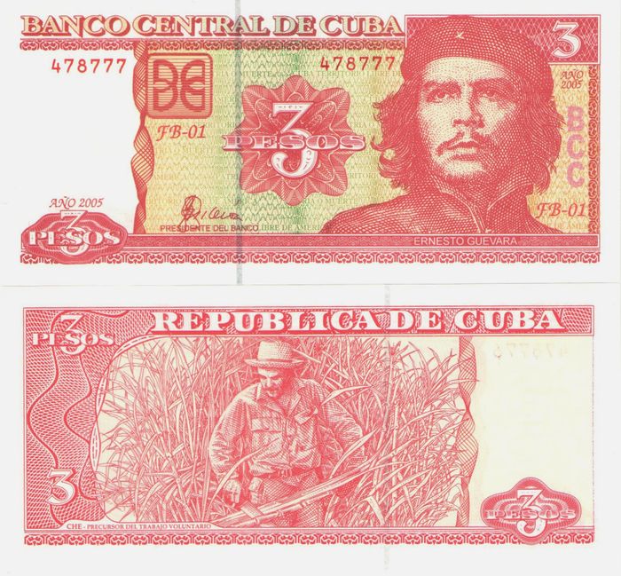 3 песо 2005 Куба, Эрнесто Че Гевара 3 песо 2005 Куба, Эрнесто Че Гевара