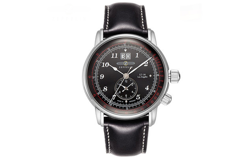 ZEPPELIN Quartz Movement 50 meter Water Resistance Men"s Watches Watch 42mm Black Dial Stainless Steel Case
