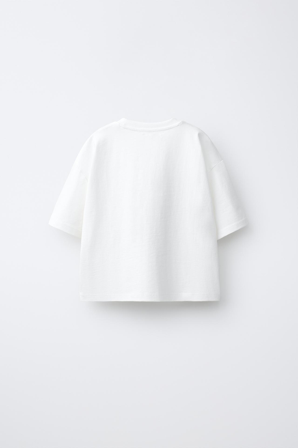 ZARA ФУТБОЛКА С НАДПИСЬЮ, БЕЛЫЙ