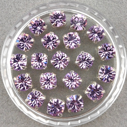 Шатоны Preciosa MAXIMA в оправах, Violet/Silver