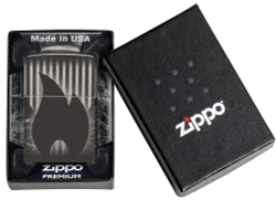 Зажигалка Zippo Classic с покрытием High Polish Black, латунь/сталь, черная, глянцевая, 38x13x57 мм
