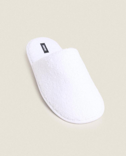 ZARA HOME ДОМАШНИЕ ТАПОЧКИ, БЕЛЫЙ