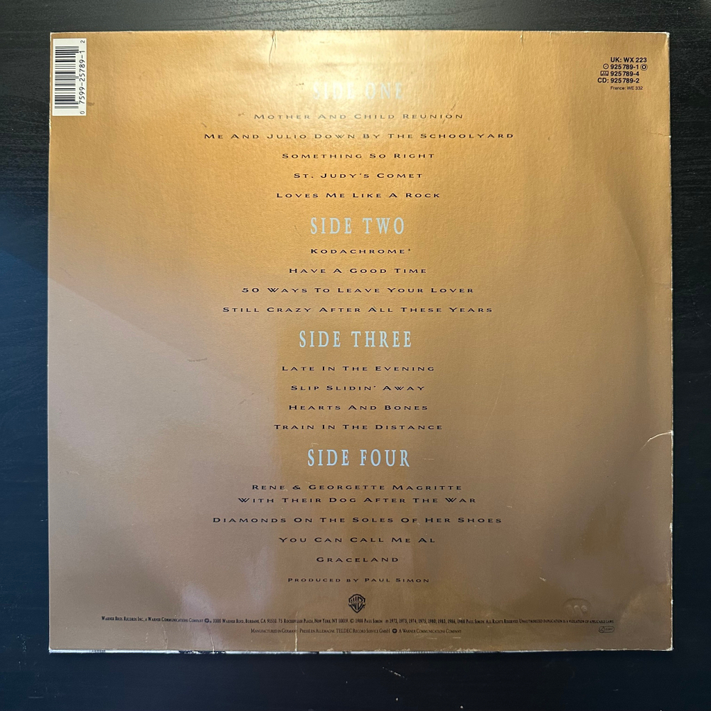 Paul Simon - Negotiations And Love Songs (1971-1986) 2LP (Германия 1988г.)