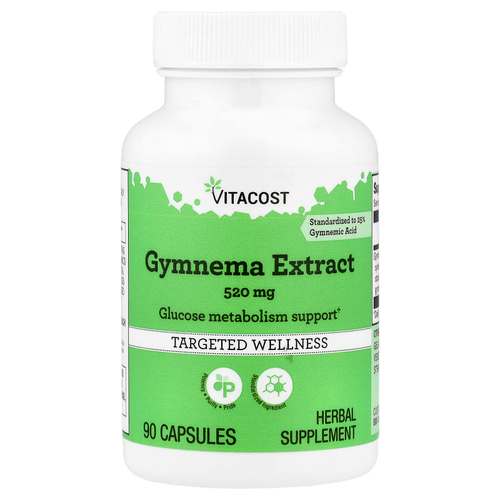 Vitacost, экстракт джимнемы, 520 мг, 90 капсул