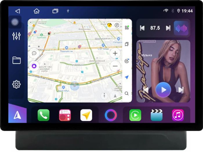 Магнитола для Mitsubishi Delica D5 2019+ - FarCar BX877 монитор 13" 2K QLED на Android 13, Быстрая, CarPlay, 4G SIM-слот