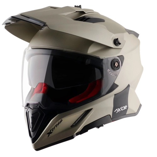 Шлем AXOR X-CROSS DUAL VISOR NR, с визором, цвет никель (XL)