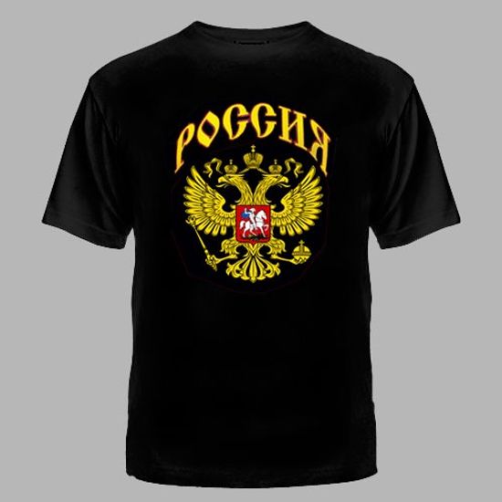 ФУТБОЛКА РОССИЯ (ЧЕРНАЯ)