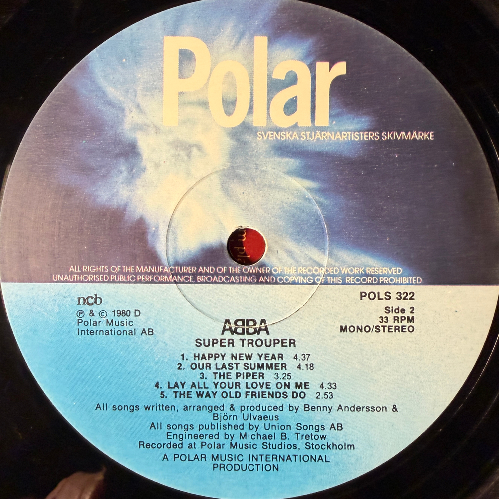 ABBA - Super Trouper (Швеция 1980г.)