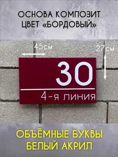 Адресная табличка на дом объемные буквы