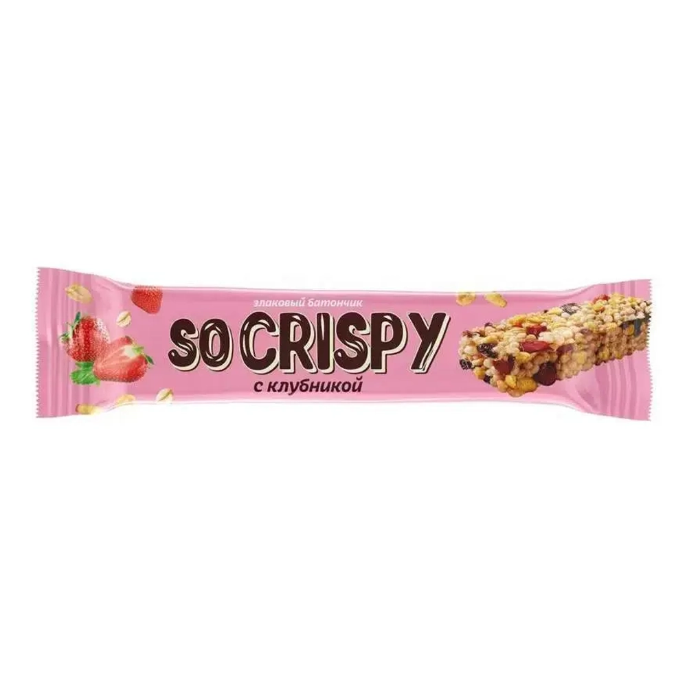 Батончик So Crispy Клубника 40г