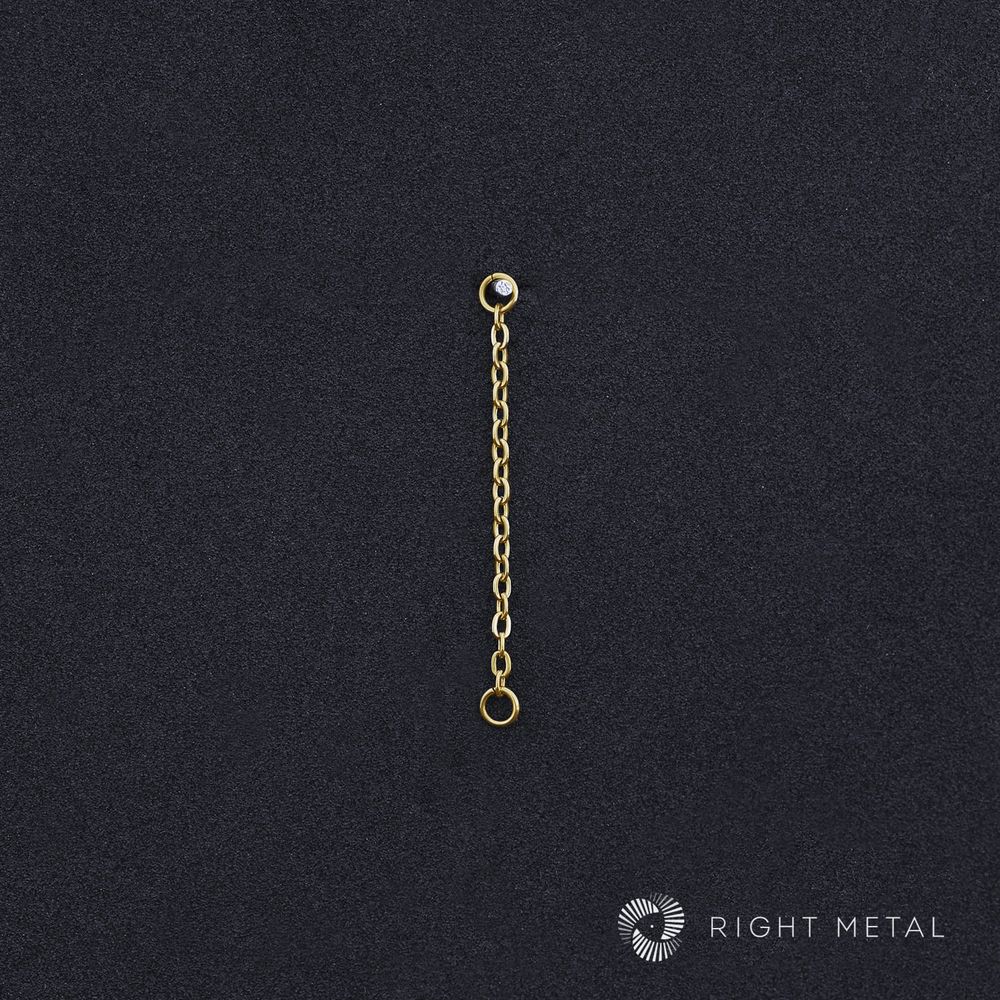 Single Titanium Chain PVD Yellow