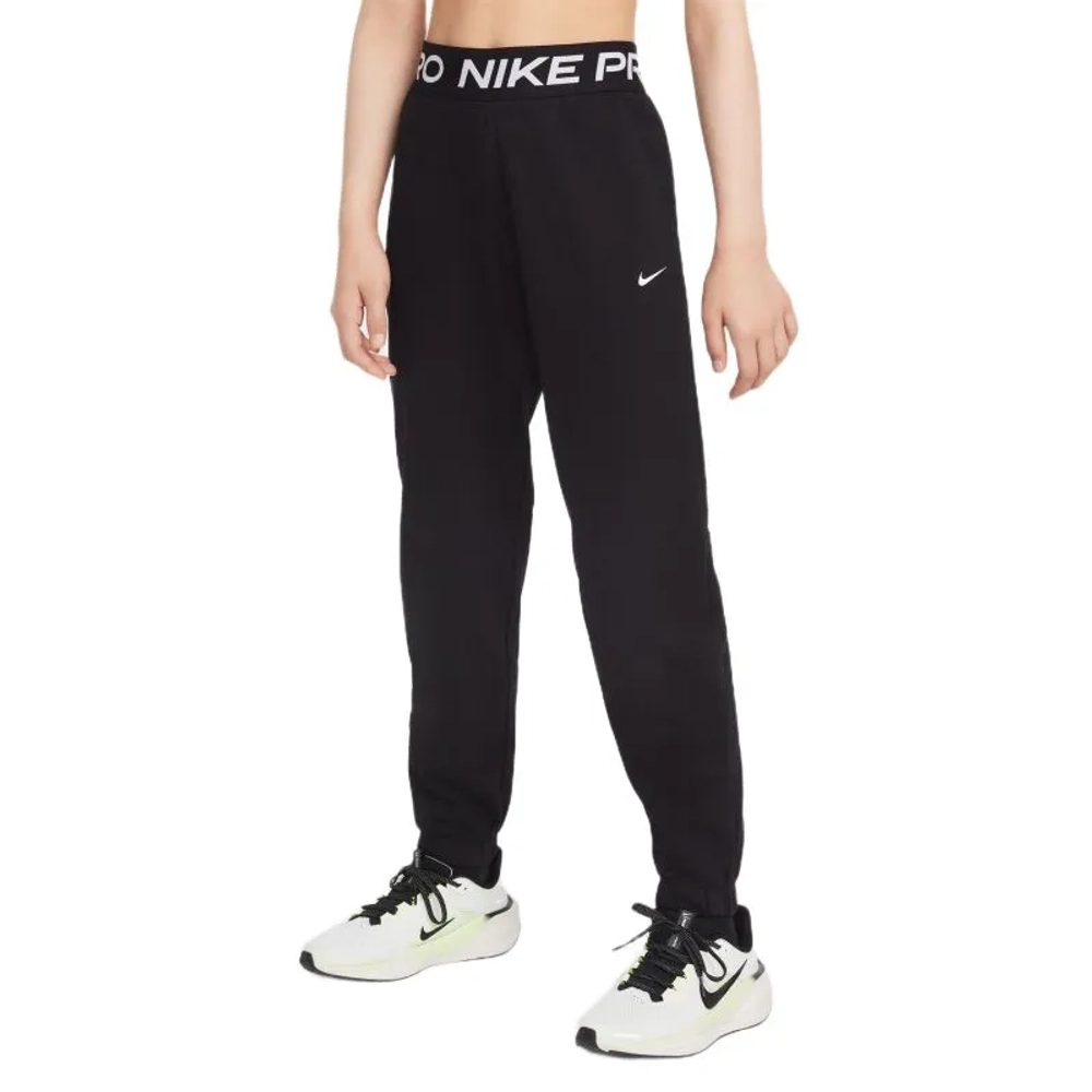 Брюки для девочки теннисные Nike Kids Pro Fleece Dri-Fit - black/black/black/white