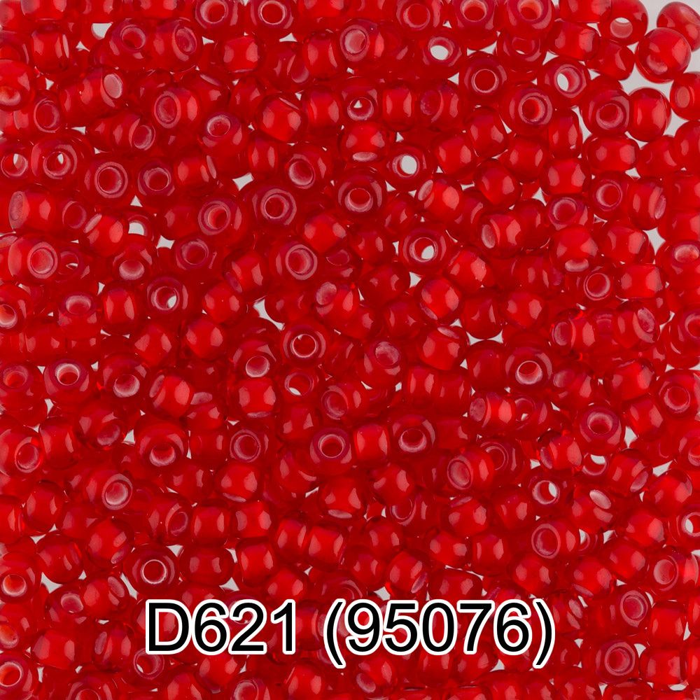 Бисер Gamma 10/0 (2.3 мм), 50 г (10х5 г), D621 красный, 95076, круглый 4