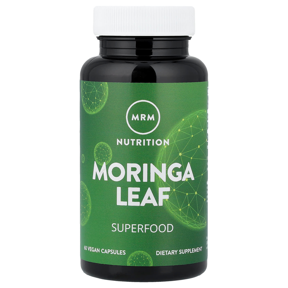 MRM Nutrition, листья моринги, 60 веганских капсул (600 мг в 1 капсуле)