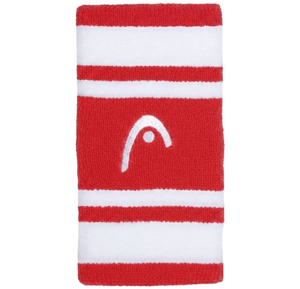 Теннисные напульсники Head Wristbands Striped 5" - red/white
