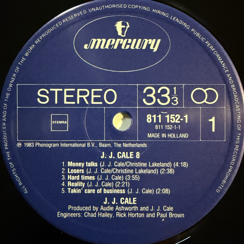 J.J. Cale - #8 (Голландия 1983г.)