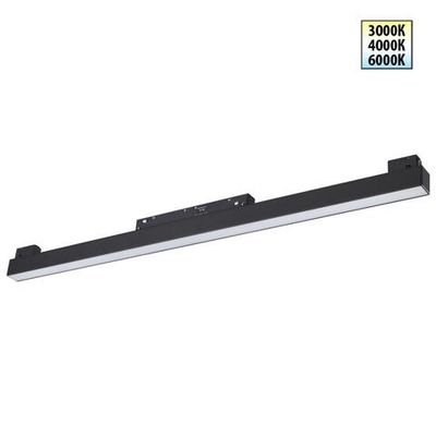 359619 SHINO NT25 158 черный Трековый светильник для низков. шинопровода с переключ. цв. темпер. IP20 LED 3000К\4000К\6000К 20W 48V FLUM