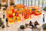 Детский игровой лабиринт «Медовый» 54,74 м² (11,9*4,6*3.6м)