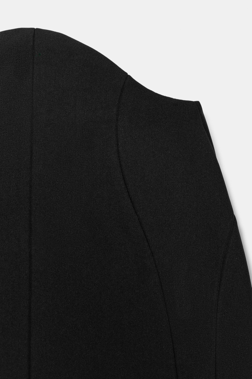 ZARA МИНИ-ЮБКА В КОРСЕТНОМ СТИЛЕ, ЧЕРНЫЙ