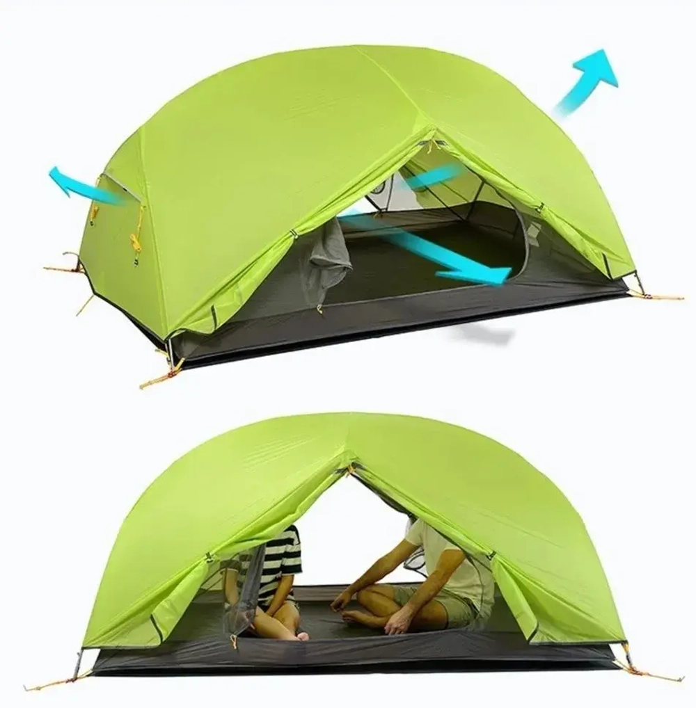 ПАЛАТКА NATUREHIKE СВЕРХЛЕГКАЯ MONGAR NH17T007-M, 20D