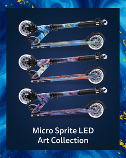Самокат Micro Sprite LED, Art Джунгли