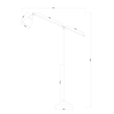 Торшер Arte Lamp BRACCIO A2054PN-1BK, 1хE27