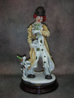 Статуэтка. Полистоун. Клоун трубач. Capodimonte. Италия