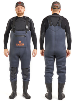 Полукомбинезон заброд. Norfin SHADOW NEOPRENE BOOTFOOT р.43-M с сапогами резина