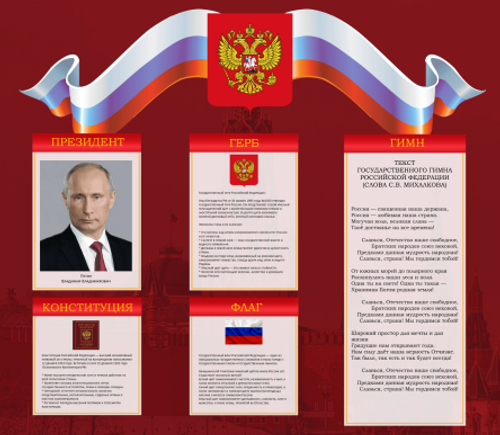 Информационный стенд "Государственная символика"