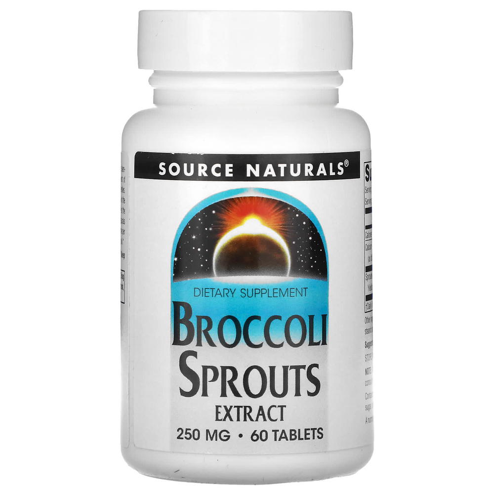 Source Naturals, экстракт ростков брокколи, 60 таблеток (125 мг в 1 таблетке)