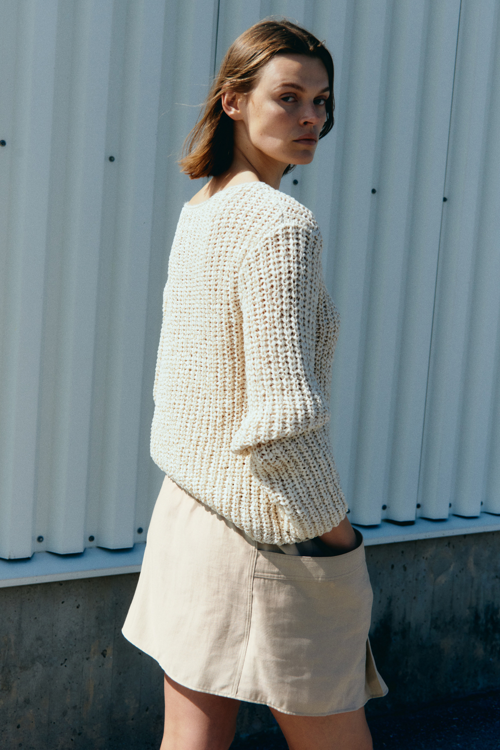 Юбка из лиоцелла со стяжкой - H&M