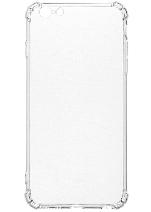 Чехол-накладка силикон 1.5мм i-Phone 6/6S прозрачный противоударный с закрытой камерой тех.пак