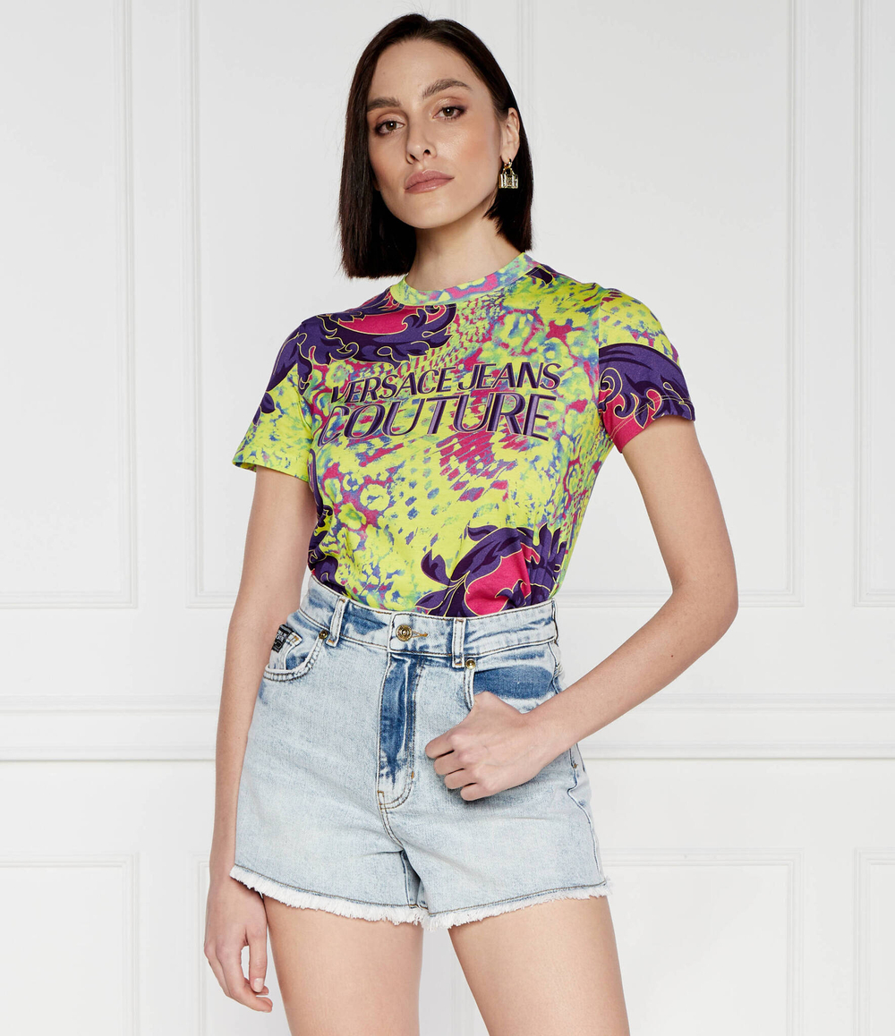 Футболка Versace Jeans Couture - разноцветная(76HAH6P3JS350)