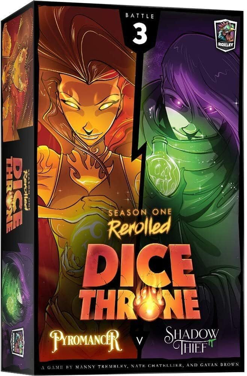 Dice Throne (Трон кубов). Pyromancer vs Shadow Thief на английском