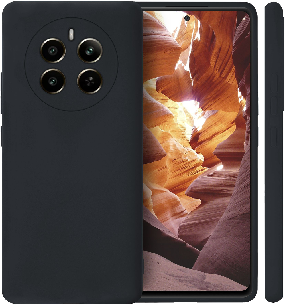 Мягкий Soft Touch чехол из силикона для REALME 12 PLUS / 12 4G / 13 4G с бархатной подкладкой