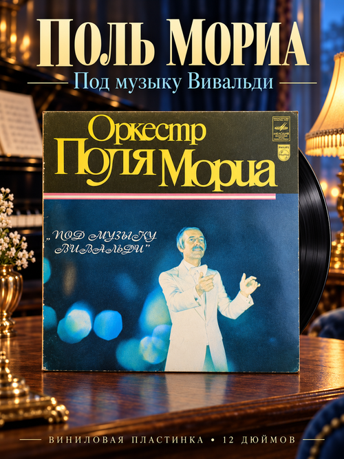 LP Paul Mauriat / Оркестр Поля Мориа - Под Музыку Вивальди. Виниловая пластинка 12 дюймов. Мелодия СССР
