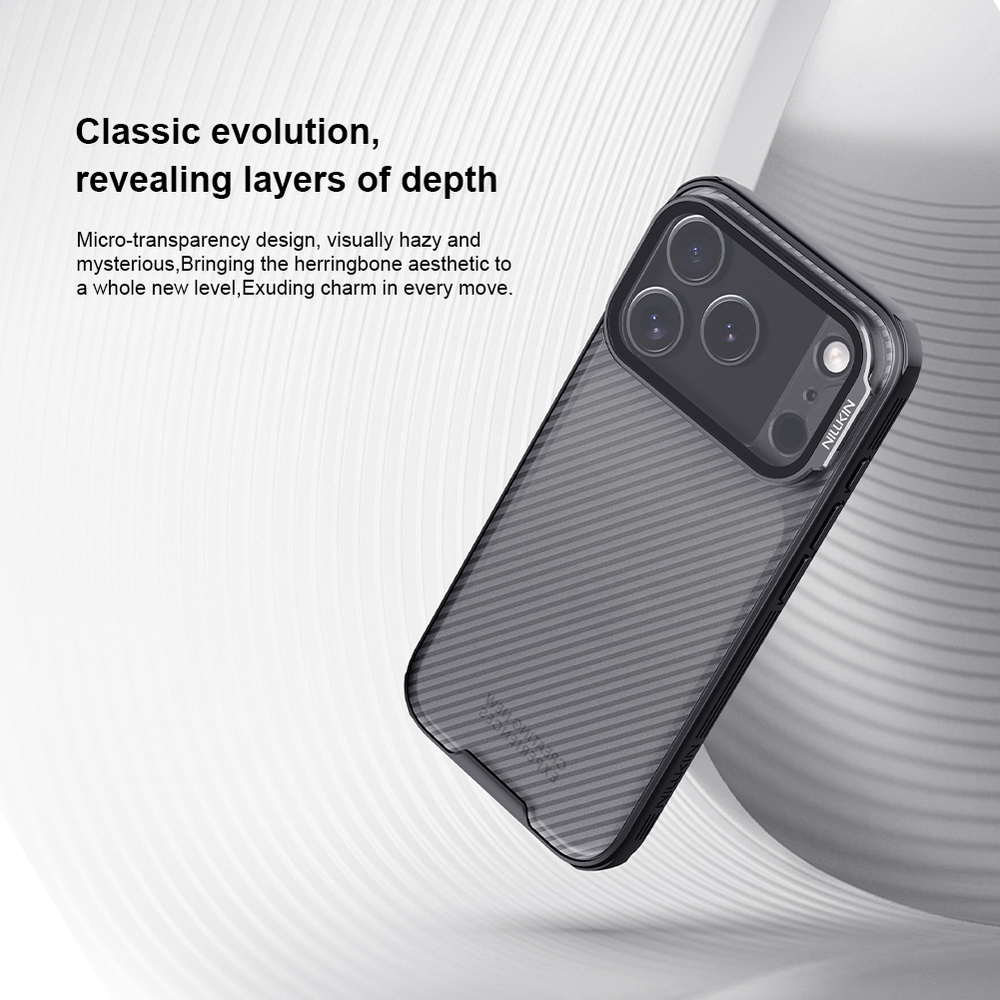 Чехол тонированный на смартфона iPhone 17 Pro, серия CamShield Prop (версия с прозрачной крышкой объектива) от Nillkin