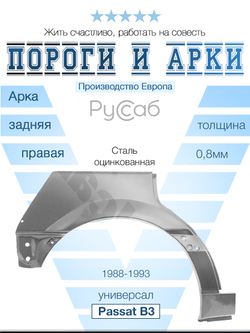 Арка правая Volkswagen Passat B3 1988-1993 combi (Klokkerholm) универсал