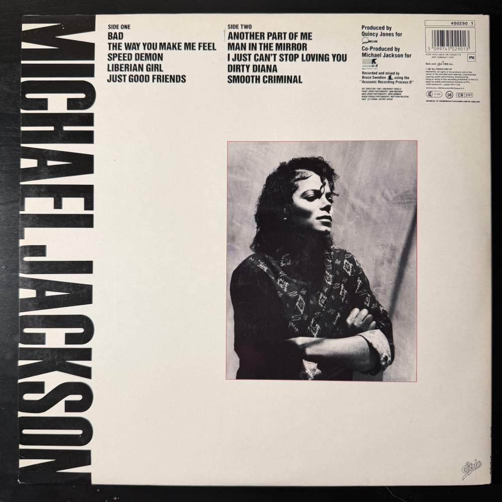 Michael Jackson ‎– Bad (Англия 1987г.)