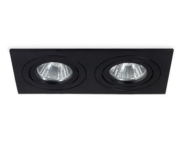 Встраиваемый поворотный точечный светильник 2*GU5.3 TN102627/2 BK чёрный Standard Tech Ambrella