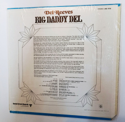 Винтажная виниловая пластинка LP Del Reeves Big Daddy Del (USA 1970)