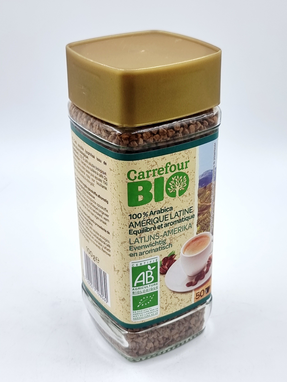 Кофе растворимый Carrefour Bio Cafe Soluble Amerique Latine Pur Arabica 100 г (из Финляндии)