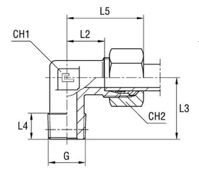 Штуцер FC90 DL22 BSPT 3/4 (в сборе)