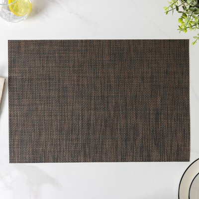 Салфетка сервировочная на стол Канва, 45×30 см (коричневый)