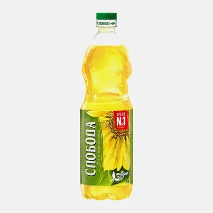 Масло подсолнечное Слобода рафинированное 1л