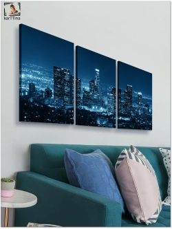 Картина Город без сна модульная 50x70см 3шт.
